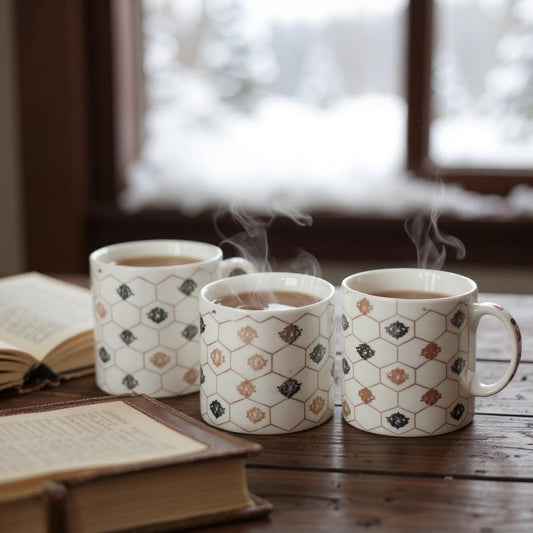 Stylish Multicolor Coffee Mugs – Tea and Coffee Cup Set of 6 for Home & Office Use