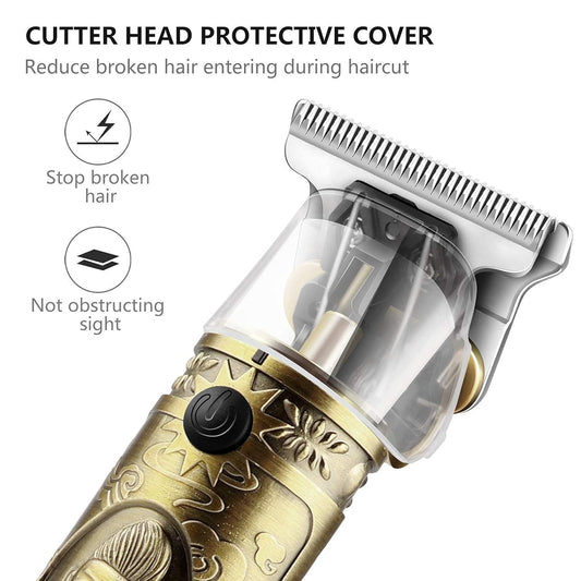 Men’s Shaver & Haircut Machine – Rechargeable Beard Trimmer and Hair Clipper (Golden)