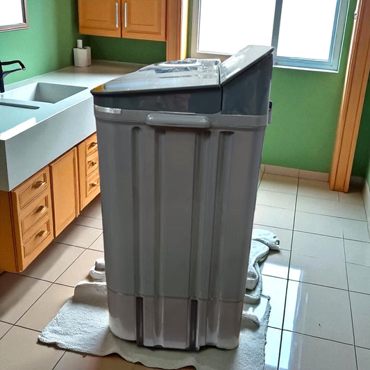 Portable Black Washing Machine with Dryer – Compact Washer & Dryer Combo