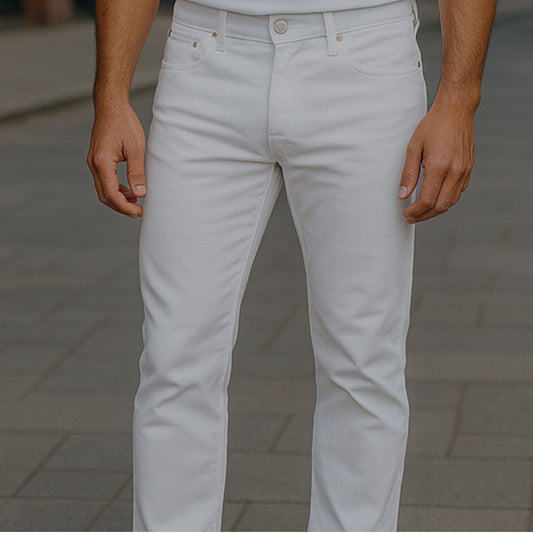 Stretchable Pants for Men – Grey Casual 5 Pocket Jeans Style Pants