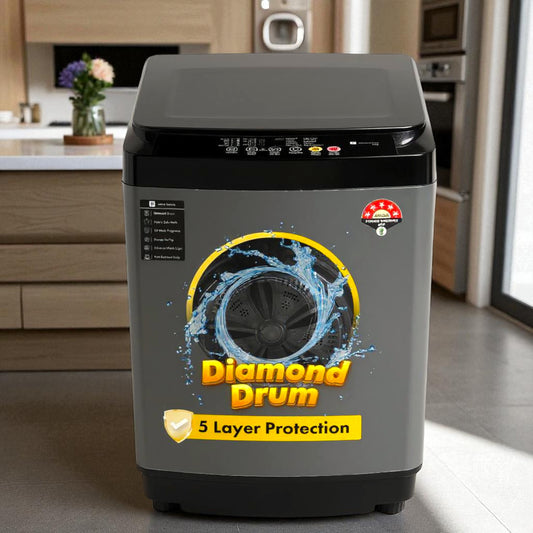 realme TechLife Washing Machine – 7 kg Fully Automatic Top Load (Grey, Diamond Drum)