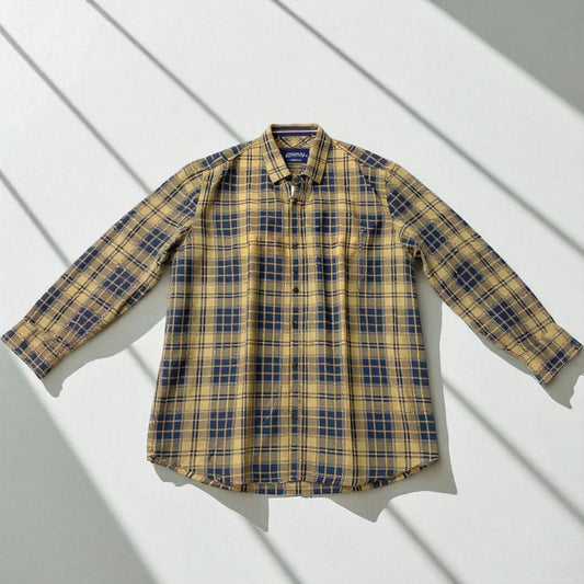 Men's Check Shirt – Checked Slim Fit Multicolor Formal Shirt (3XL) | Long Sleeve, Stretchable