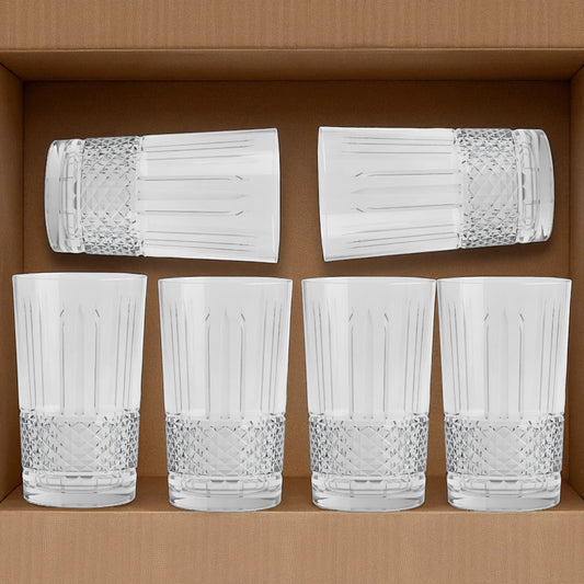 Sanjeev Kapoor Lisbon Water Glass – Set of 6, 290ml Each – Premium Wine & Drink Glasses