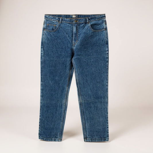 Denim Jeans Blue Color – Stretchable Cotton Regular Fit Pocket Jeans Mens (Size 42, 44)
