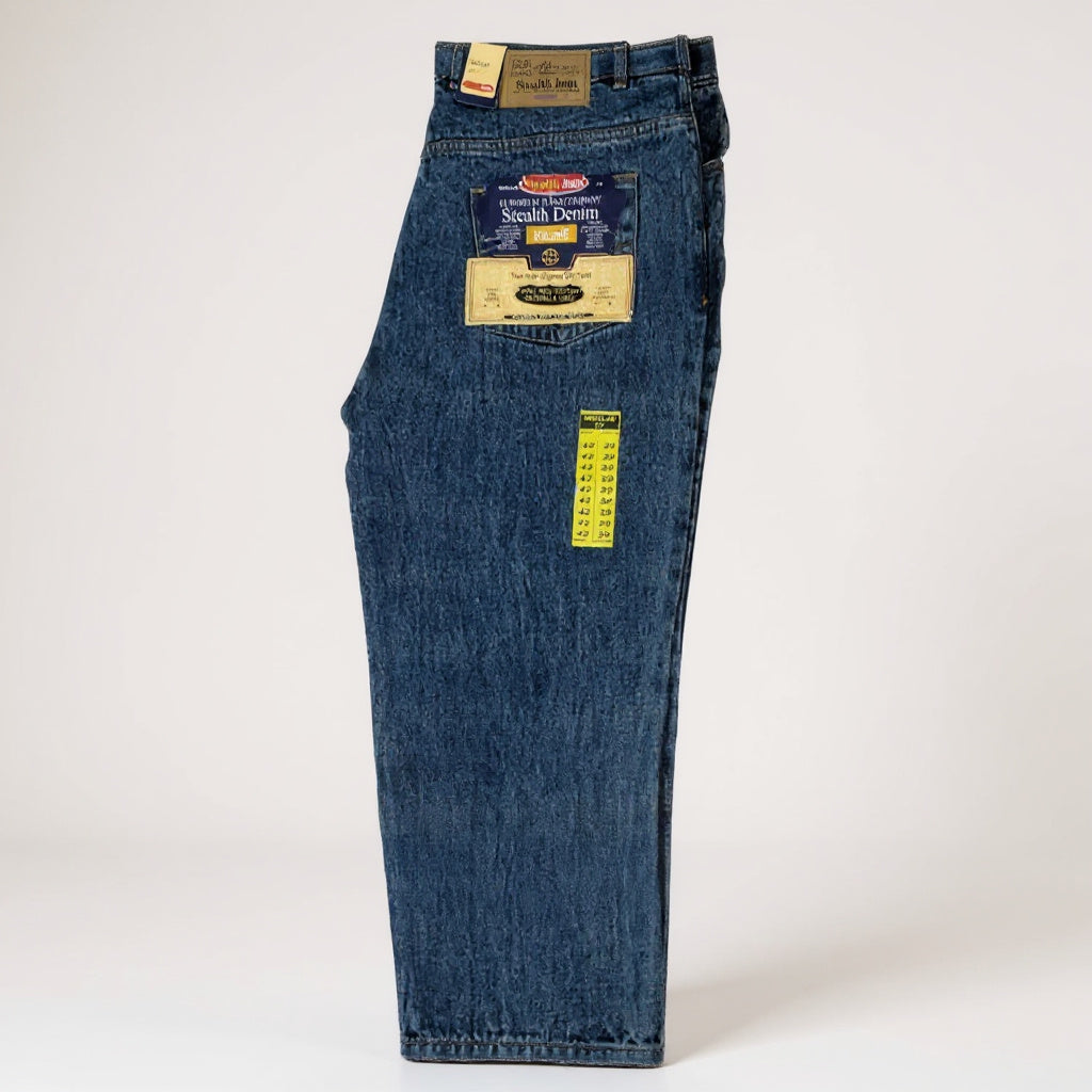 Denim Jeans Blue Color – Stretchable Cotton Regular Fit Pocket Jeans Mens (Size 42, 44)