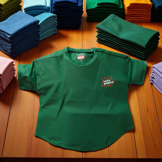 Green Girl Top T Shirt Cotton – Small Size Casual Wear